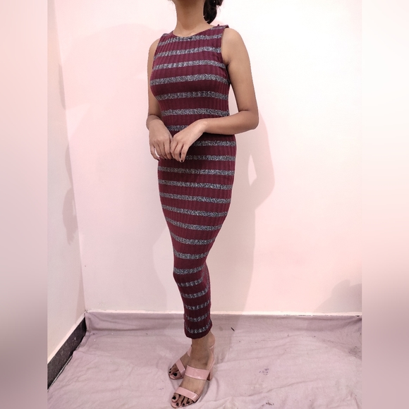 💝Shimmer stripes maxi dress - Picture 2 of 9